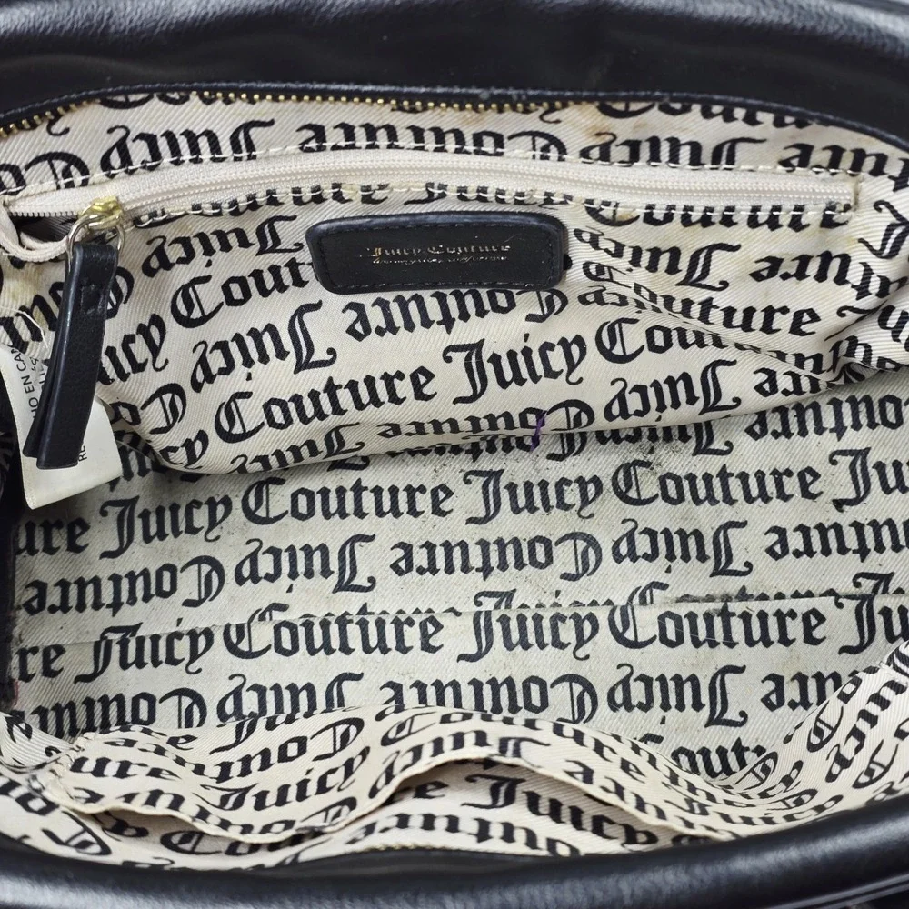 Vintage Y2K Juicy Couture Daydreamer Bag‎ Velour Pleather Purse Black Velvet